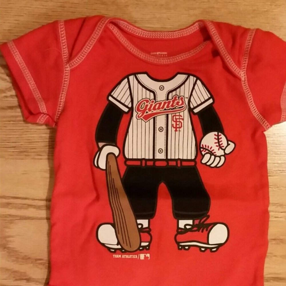 San Francisco Baby Boys Bodysuit / Shirt  Size: 6-9 Months  Orange  Short Sleeve